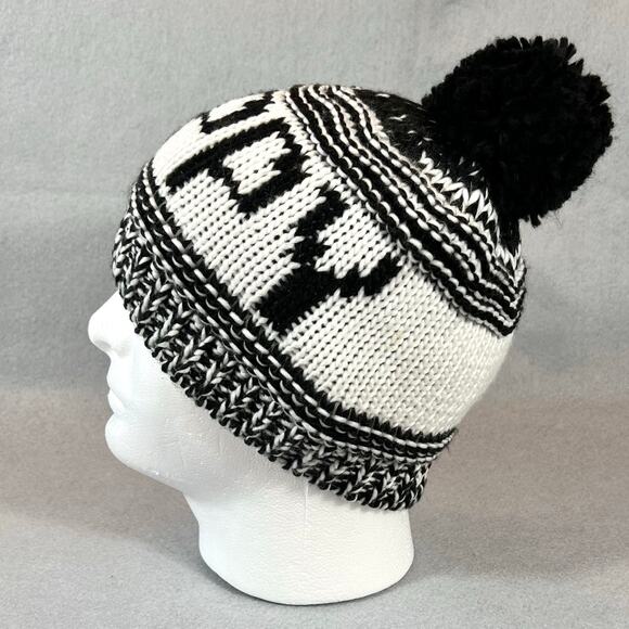 ED by Ellen Degeneres SChunky Knit Happy Beanie Hat OSFA - Picture 6 of 7